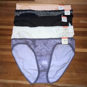 Jenni Women's Lace Trim Bikini Underwear XXXL set of 5